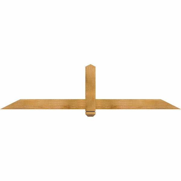 Ekena Millwork Eugene Rough Sawn Timber Gable Bracket, Western Red Cedar, 72"W x 18"H x 2"D x 4"F, 6/12 Pitch GBW072X18X0204EUG00RWR - main